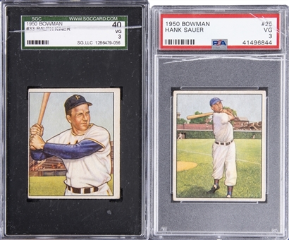 1949-1953 Topps and Bowman Shoebox Collection (225+) Including Hall of Famers 